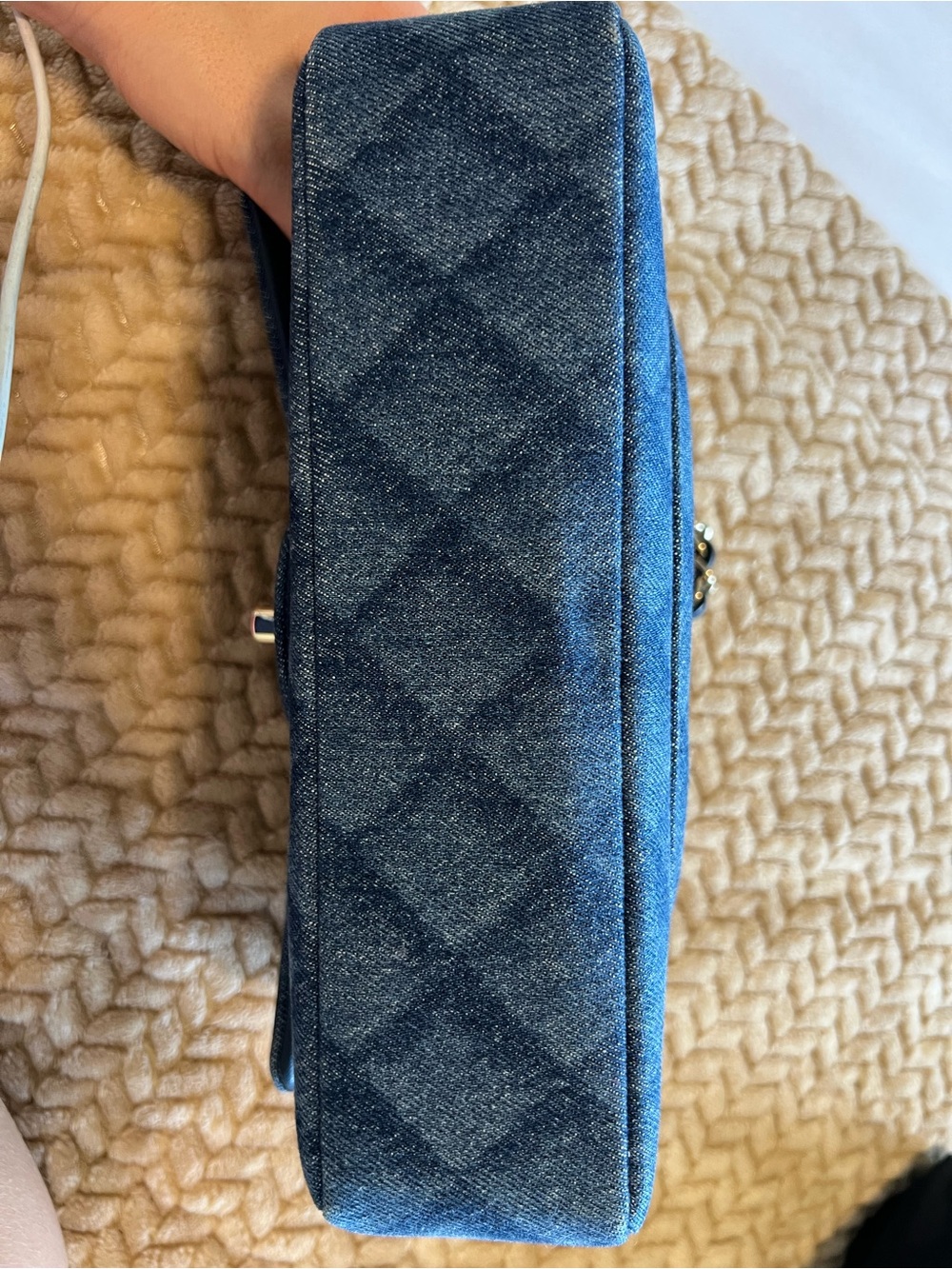 Chanel Denim Classic Flap Bag Blue Quilted Denim with Gold Hardware - Picture 10 of 10
